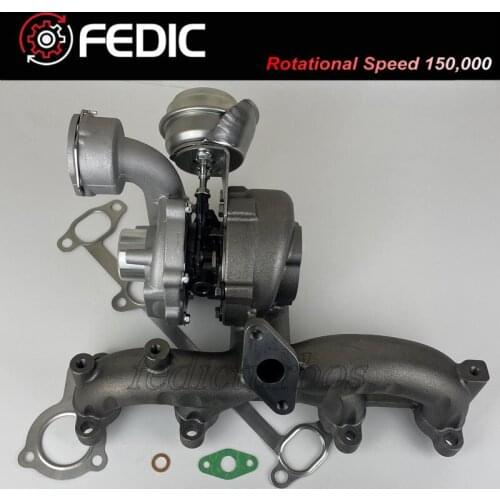 Turbocharger GT1749V 724930 Turbine full turbo for Audi Seat Skoda VW 2.0 TDI 100 Kw 136 HP BKD AZV 2003-2009