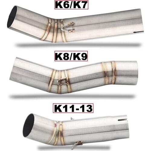 GSXR 600 750 K6/7/8/9/10/11/12/13/14/15 Slip-on Motorcycle Exhaust Middle Link Pipe 51mm Muffler Escape Section Adapter Tube