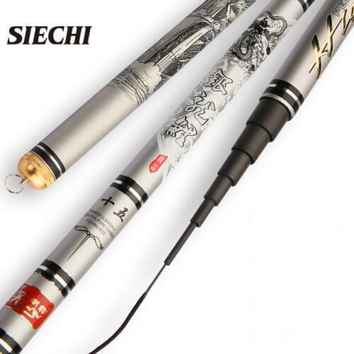 High Quality Carbon Fiber Telescopic Power Hand Pole Fishing Rod 2.7M-7.2M Travel Ultra light Carp Fishing Rod Feeder SIECHI