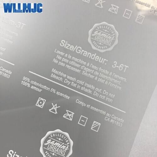 Iron on textil heat transfer neck labels for clothing