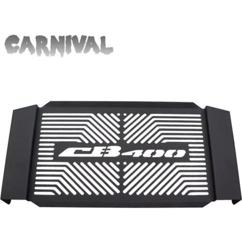 For Honda CB400 1992-1998 CB400 VTEC 1999-2012 motorcycle stainless steel radiator grille protection cover black