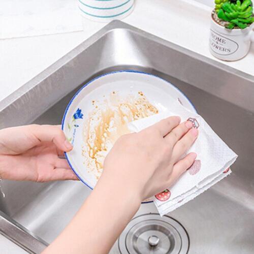 Xmas 1 Roll Printed Kitchen Oil Adsorbing Paper Tissue Disposable Duster Cloth Cleaning Towel