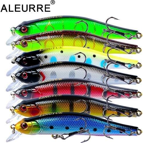 1PCS Slowly Sinking Minnow Hard Bait Fishing Lure100m 12g 6# Hooks Crankbait Fishing Tackle For Bass Pike Lures