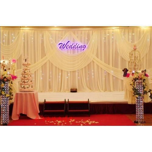10ft*20ft wedding Curtain backdrop Wholesale backdrops wedding stage curtain With Swag stage decorations stage docor
