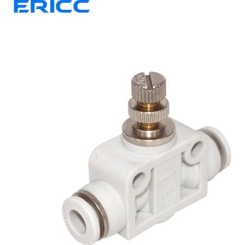 10PCS APA Pneumatic High pressure Air Speed Controller OD Hose Tube Gas Flow Adjust Valve 4mm 6mm 8mm 10mm 12mm