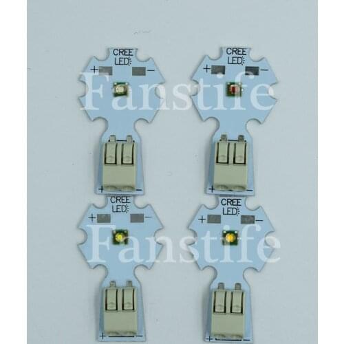 10X Solderless CREE XPE XPE2 Red Green Blue Amber white 3W High Power Led on Solderless Aluminum PCB