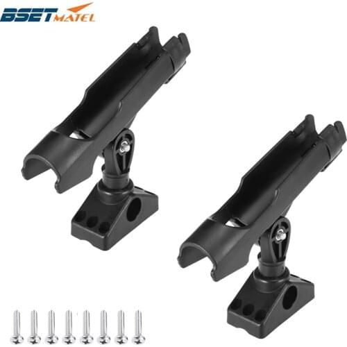 2X ABS Adjustable Boat Fishing Rod Rack Holder Device Pole Kayak Support Fixer Fix Pole Rotatable Mount Inflatable Accessories