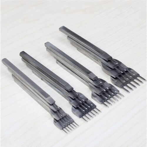 4 Pcs/set 3/4/5/6mm Leather Craft Tools Hole Punches Lacing Stitching Tool Hand-stitched DIY Leather Craft Tools Wholesale