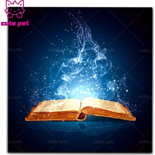 5d Diamond Painting Golden magic book Diamond embroidery diy full square Cross Stitch diamond mosaic puzzle Art Home Decor gift
