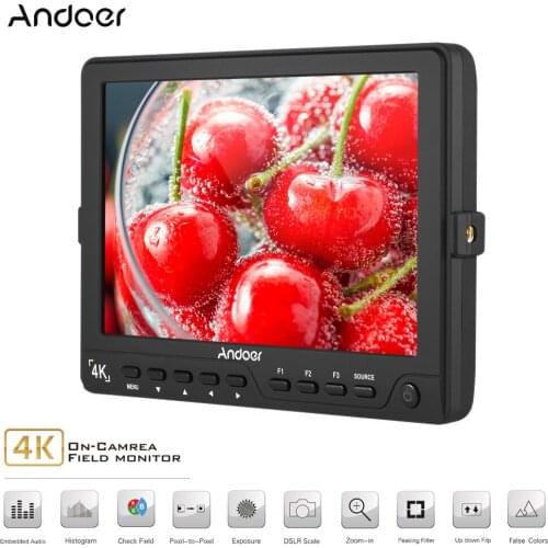 Andoer S7 Professional 7 inch Camera Field Monitor IPS Full HD 1920*1200 Video Monitor Support 4K HDMI Signal with Carrying Case