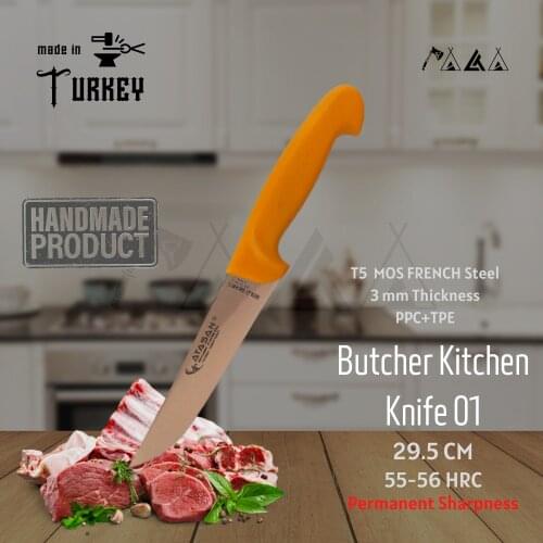 ATASAN Gold Series Butcher Kitchen Knife 01 Steak Meat Handmade High Quality Professional Stainless Steel Chefs Knives 2021