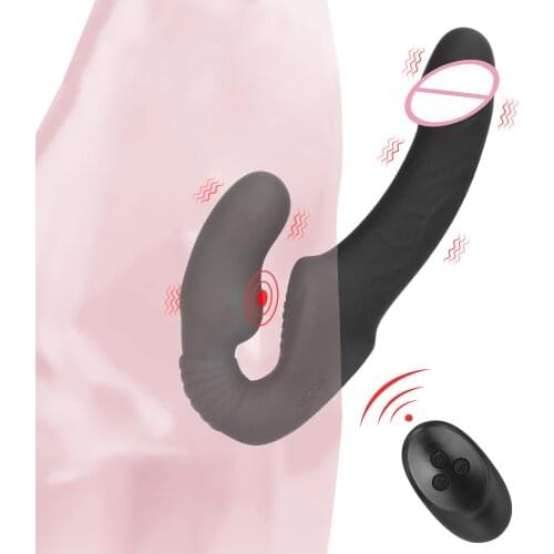Wireless Strap-on Dildo Dildo Vibrator G Spot Anal Prostate Massager Dual Penis Head Sex Toys for Lesbian Female Masturbation