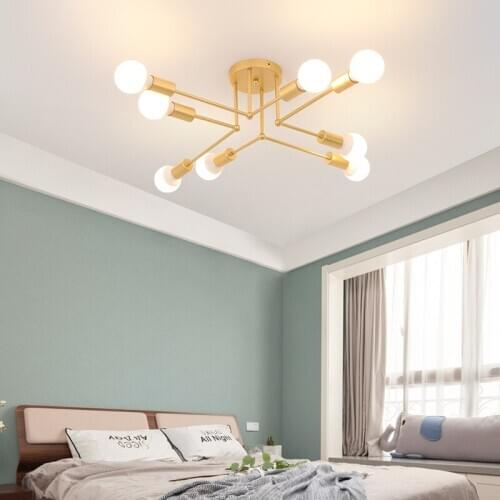 Designer s Simple Line Ceiling Lights Nordic Postmodern Iron Art Ceiling Lights Living Room Art Ceiling Lights
