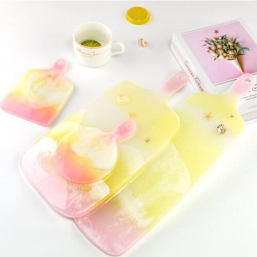 DM090 23 Styles DIY Tray Coaster Resin Mold Silicone UV Resin Epoxy Handmade Crafts Geode Casting Silicon Mould