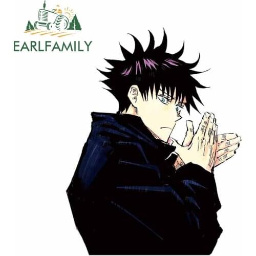 EARLFAMILY 13cm x 9.8cm For Jujutsu Kaisen Car Stickers Waterproof Decal Vinyl Material Custom Printing Decals Decoration