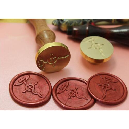 FULLMETALALCHEMIST Cartoon animation logo signs New wax seal Metal head DIY Scrapbooking wax stamp copper head, Vintage Gift