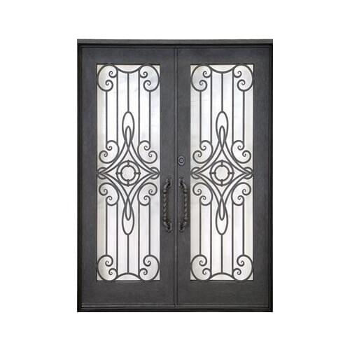2021 Hench Hotsale Export USA ,Australia Wrought Iron Front Door Double Doors Style Hc-id90