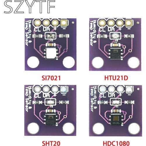 HDC1080 Si7021 SHT20 HTU21D Temperature and Humidity Sensor Module I2C Digital High-Precision
