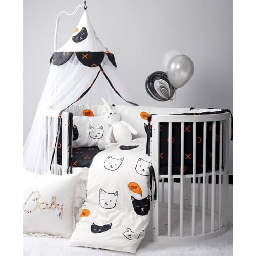 3Pcs Baby Bed Set Cotton Cartoon Animal Crib Duvet Cover Mattress Cover Pillowcase Sheet Newborns Infant Bedding Child Room Deco