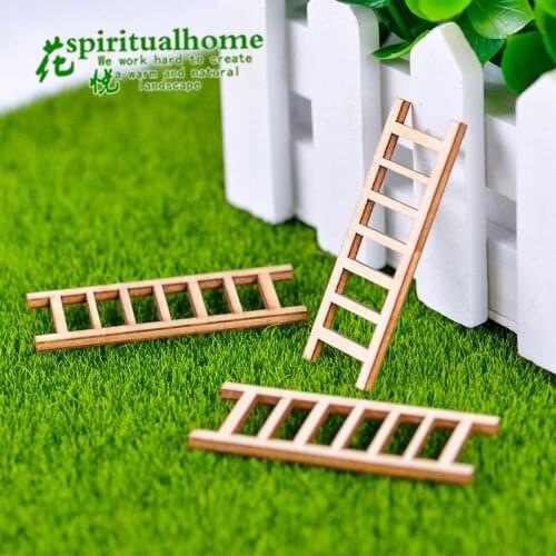 2pcs/4pcs Ladder Stairs Supermarket Stairway Stepladder Staircase Model Small Figurine Crafts Ornament Miniatures Home DIY