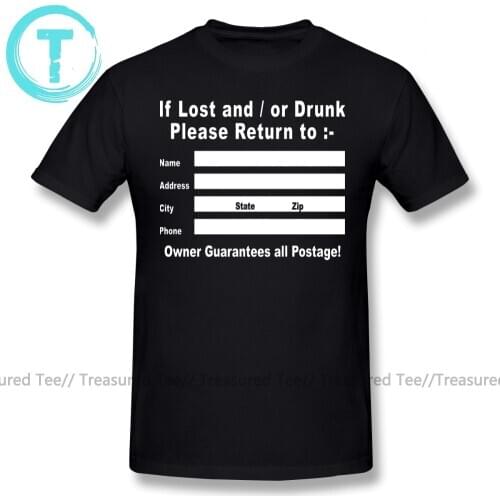 Bachelor Party T Shirt If Lost And U002F Or Drunk Please Return To T-Shirt Oversize Short Sleeve Tee Shirt Tshirt Plus Size 4XL