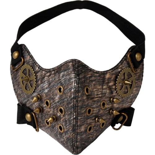 Men/Women Steampunk Retro Gothic Mask Cosplay Gear Mask