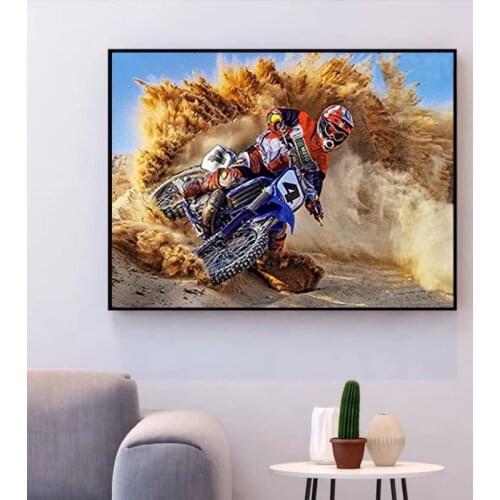 5D Diamond Painting Motorbike Full Square Embroidery Diamond Rhinestone Motor Cross Stitch Set living Room Decoration gift