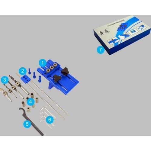 DIY Woodworking Joinery High Precision Dowel Jigs Kit,3 in 1 Drilling locator drilling guide kit Woodworking tool KF1007