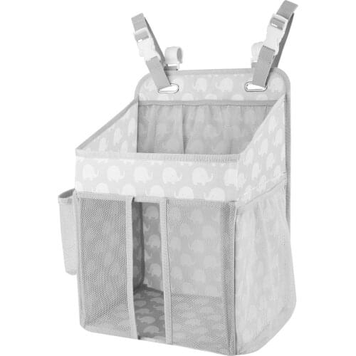 Hanging Crib Organizer,Upgraded Large Capacity Hanging Diaper Caddy Diaper Organizer for Diapers Wipes Baby Essentials Storage
