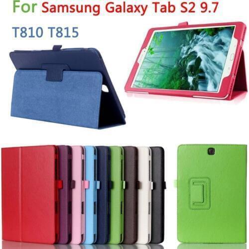 Luxury PU Leather Stand Case Cover For Samsung Galaxy Tab S2 9.7 inch T810 T813 T815 T819 SM-T810 SM-T813 SM-T815 Tablet