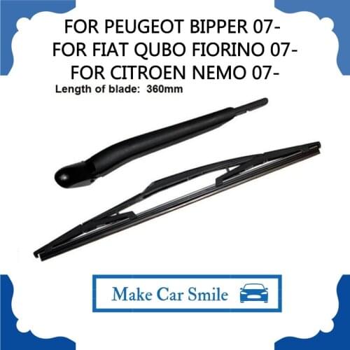 FOR PEUGEOT BIPPER FOR FIAT QUBO FIORINO FOR CITROEN NEMO 07- REAR WIPER ARM BLADE 360 MM