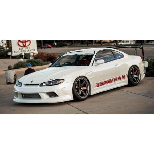 For 1Set/2pcs Style 1 Decal Sticker Side Stripe Kit nissan silvia 200sx 240sx s14 s14a s15 Car styling