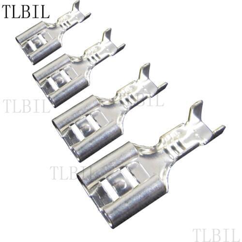 TLBIL 50Pcs 2.2mm 2.8mm 4.8mm 6.3mm Crimp Terminal Female Spade Connectors
