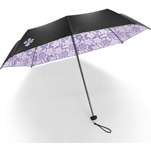 New Quality Fashion Flower Sunny and Rainy Umbrella Folding Umbrella Sun Protection Anti UV Parasol Windproof Men and Women
