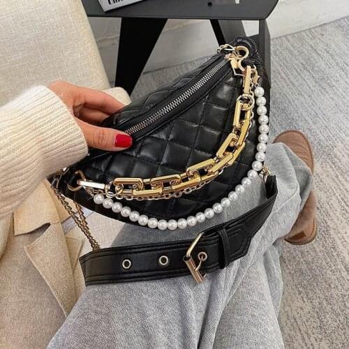 Chain Women Hand Bags Classic Chest Bag Waist Pack Designer Leather Crossbody Bag Travel Female Phone Pouch Fashion Fanny Pack