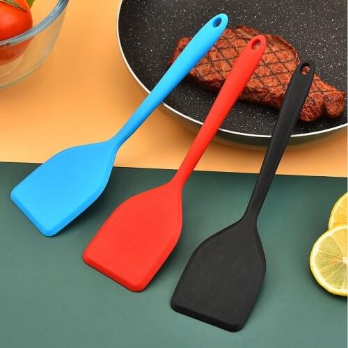 1pcs Silicone Turners Gadgets Kitchen Tools Egg Fish Frying Pan Scoop Fried Shovel Spatula Cooking Utensils Nonstick