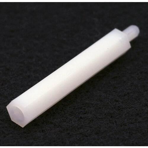 1 piece Metric M3*35+6mm Hexagon Nylon Threaded Spacers Fasteners
