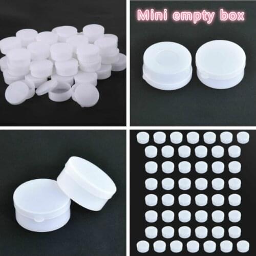 10g white plastic jar cosmetic sample container lipstick refill mini empty box 50pcs
