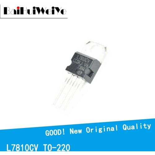 10PCS/LOT L7810 L7810C L7810CV 1.5A/10V TO-220 New and Original IC Chipset MOSFET MOSFT TO220 Three-Terminal Voltage Stabilizer