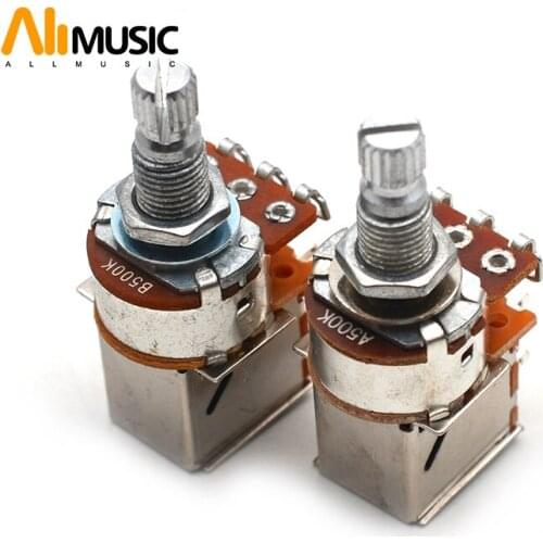 100pcs A500K B500K Guitar Control Pot Push Pull Potentiometer Guitar part Chrome