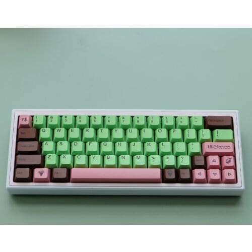 134 keycaps maccha chocolate PBT, mechanical keyboard cherry highly adapted 61/64/68/75/84/87/96/98/980/104/108