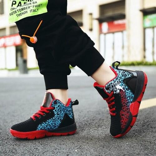 2021 Breathable Kids Basketball Shoes Boys Sneakers Non-slip Casual Children Shoes for Boy Girls Sneakers Breathable Sport Shoes