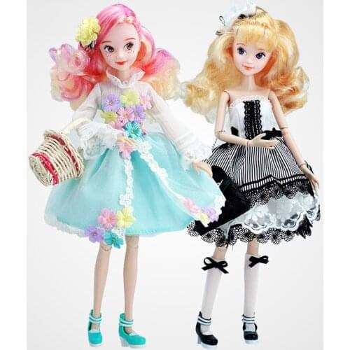 28cm Princess Lolita Girl Doll With Dressup 1/6 Lovely Face Beautiful Dolls Toy Beautiful Princess Chinese Women
