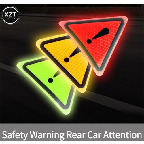 Universal Reflective Stickers Car Bodywork Decorative Paster Motorcycle Triangle Remind Label Reflective Warning