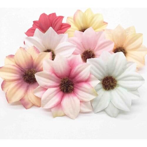 30PCs 6cm Gerbera Artificial Flower Home Party Decoration Scrapbooking Accessories Wreath DIY Head Cheap Craft Fake Flowers