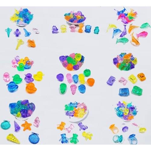 60-500pcs Acrylic Diamond Vase Filler Craft Artificial Gem Animal Plant Fruit Wedding Party Favor Birthday Home Decoration Gift