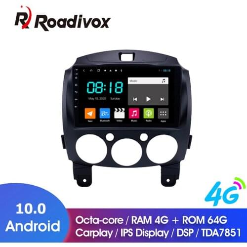 9" Android 10.0 RAM 4G ROM 64G for Mazda 2 2007-2014 Car Dvd Gps Navigation Radio Multimedia Player Stereo Head Unit