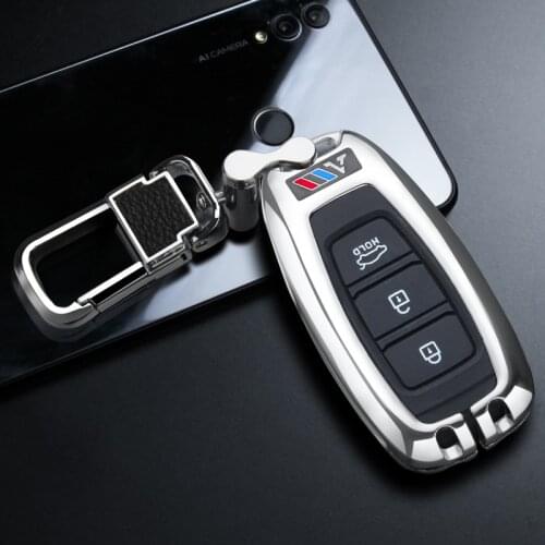 Zinc alloy car key fob cover key case For Hyundai i30 Ix35 KONA Encino Solaris Azera Grandeur Ig Accent Santa Fe 2017 2018 2019