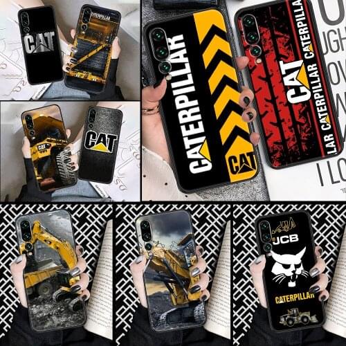 CAT caterpillars Phone case For Huawei P Mate P10 P20 P30 P40 10 20 Smart Z Pro Lite 2019 black soft shell fashion waterproof 3D