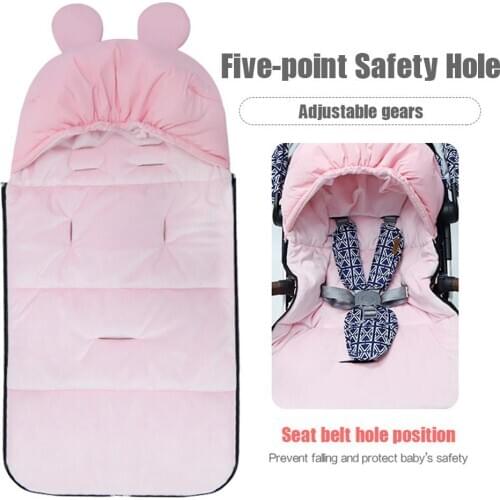 Baby Carriage Sleeping Bag 210D Water-repellent Thickened Warm Windproof Cart Sleeping Bag For Autumn Winter